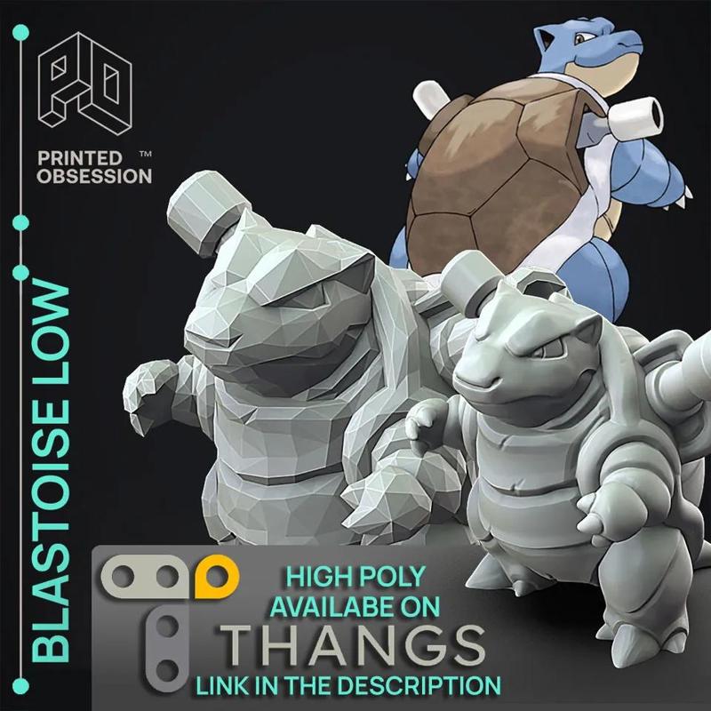 Blastoise Low Poly – Pokemon – Fan Art