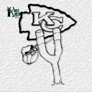 kc angry birds football goal post wall art kansas city chiefs logo decor