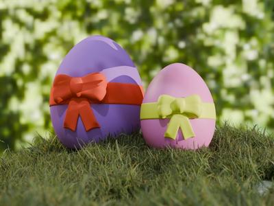 Egg with bow