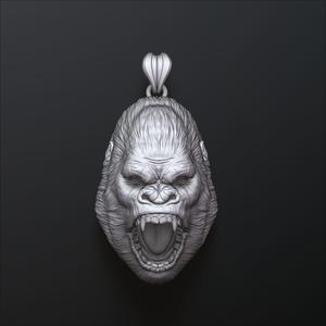 Gorilla Head Pendant