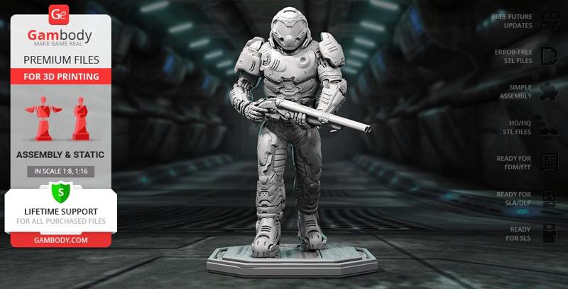 Doom Slayer STL files for 3D Printing | Assembly Model