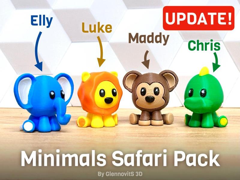 Minimals Safari Pack (elephant lion monkey croc)
