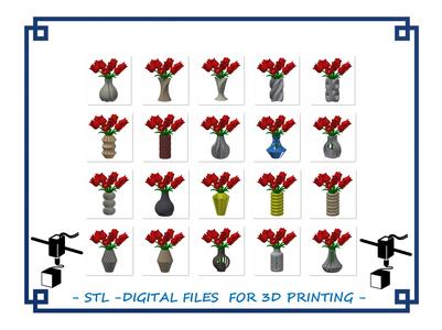 Decorative Flower plant vases – set of 100 models