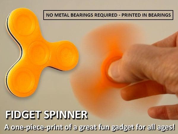 Fidget Spinner – One-Piece-Print / No Bearings Required!