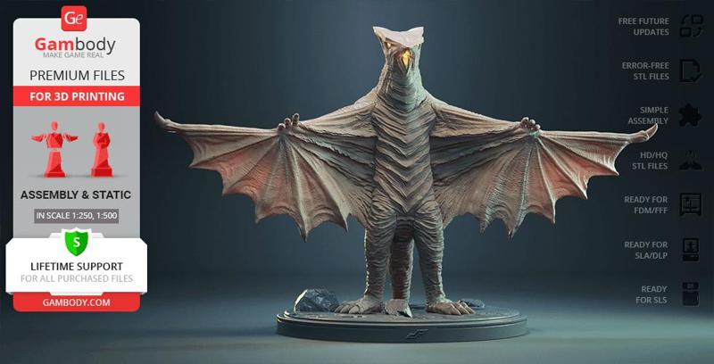 Gyaos 3D Printing Figurine | Assembly