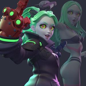 Rebecca Cyberpunk Edgerunners Multi Versions SFW NSFW STL