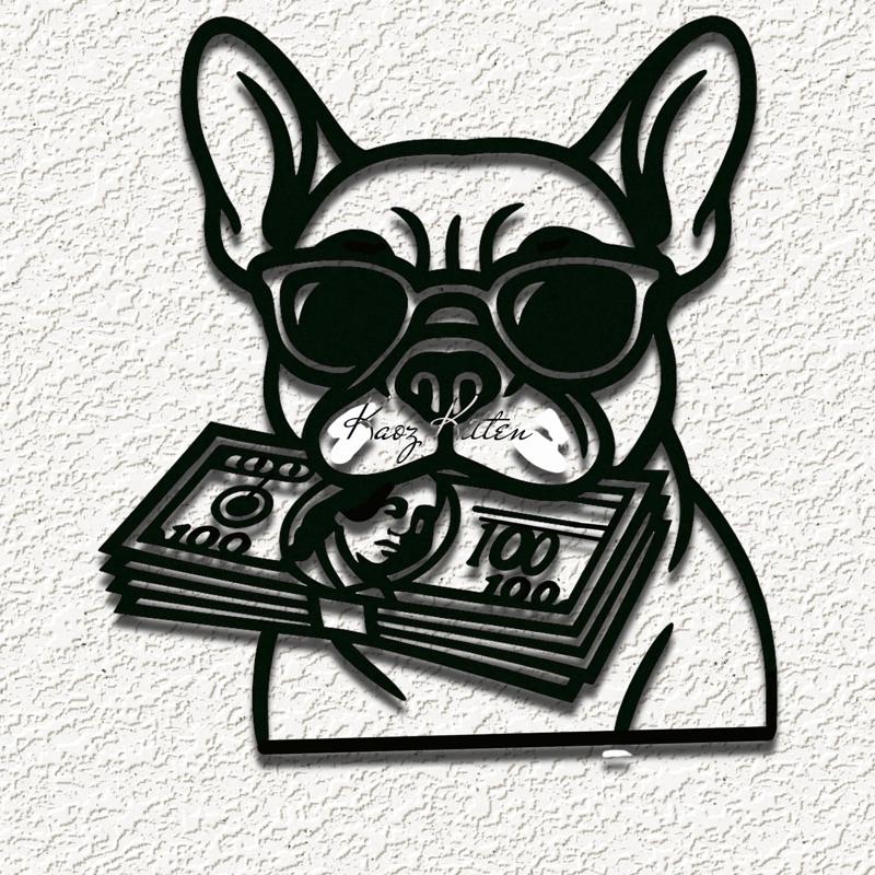french bulldog money wall art home decor