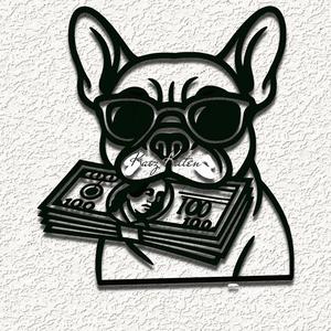 french bulldog money wall art home decor