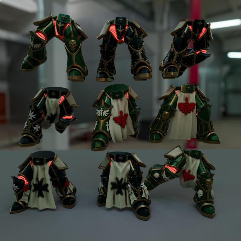 Gloomy Angels + Templar Crusaders Prime Knightly Legs (Builder)