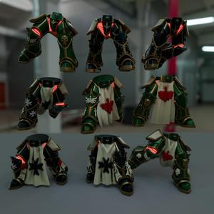 Gloomy Angels + Templar Crusaders Prime Knightly Legs (Builder)