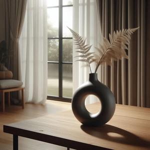 Nordic Circular Hollow Vase, Donut Vase