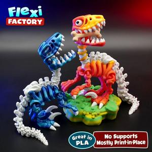 Flexi Factory Skeleton Raptor Dinosaur (Velociraptor)