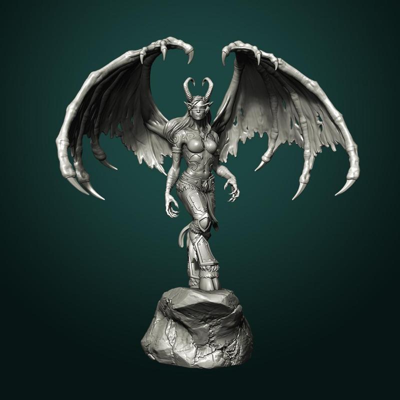 Demon Hunter pre-supported (World of Warcraft, fan art) FREE