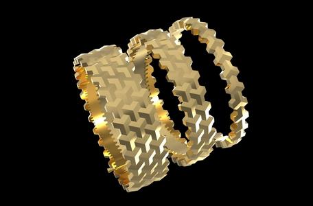 Armored Cube Illusioned  Bracelet collection