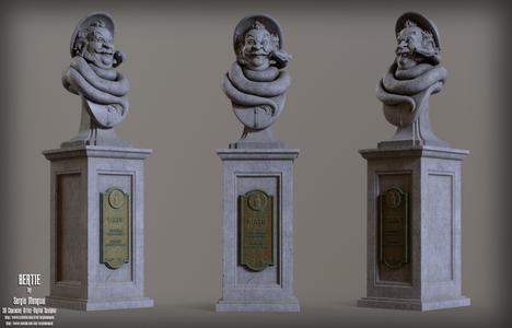 Haunted Mansion Bertie 3D Printable Bust DELUXE VERSION