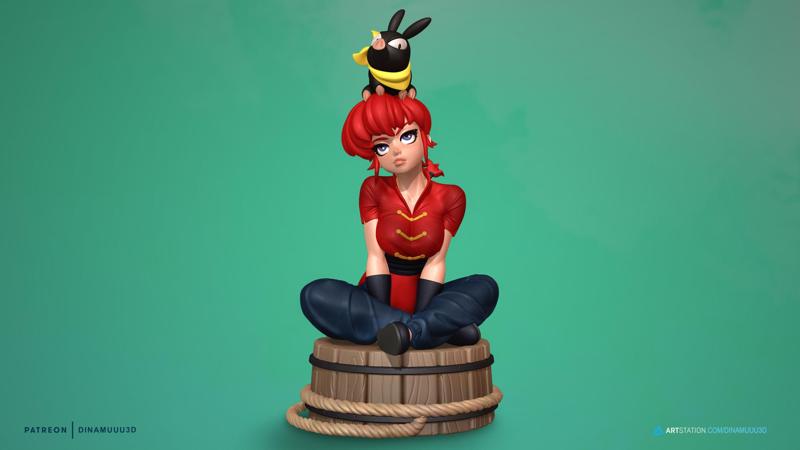 Ranma and Pechan Multi Versions SFW and NSFW 3D Print Model STL