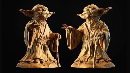 Yoda Sculpture fan 3d print model