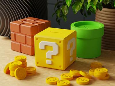 RETRO BLOCK Collection – Piggy bank Set