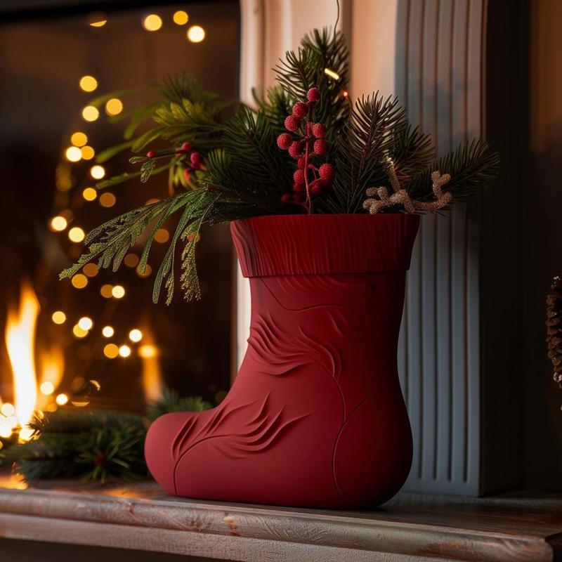 Christmas Stocking Vase