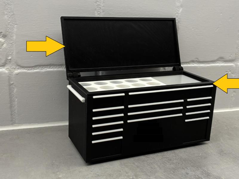 Blank Lid Desk Work Toolbox Pen Holder organizer