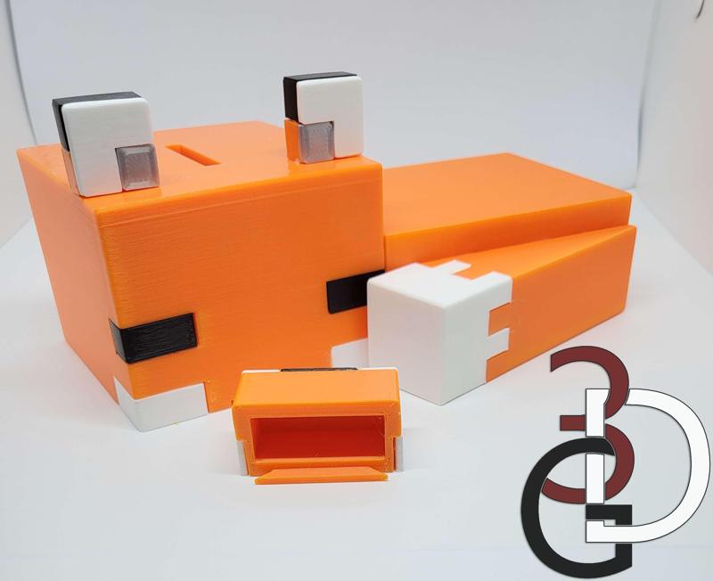 Minecraft Fox Piggy Bank