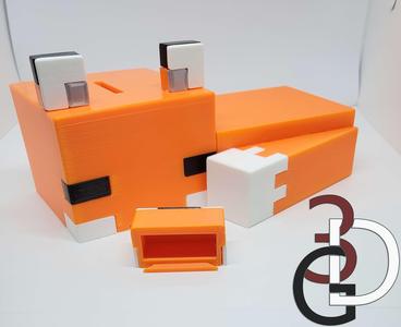 Minecraft Fox Piggy Bank