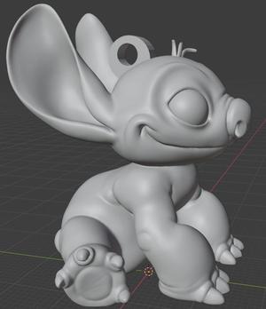 Stitch Keychain (easy to print)