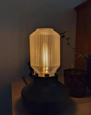 Ridged vase mode lamp shade for the Ikea Tarnaby lamp!
