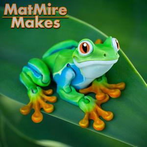 Tree Frog, Articulated fidget, Print-In-Place Body, Snap-Fit Head, Cute Flexi