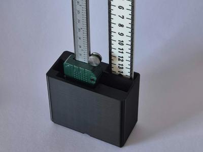 Holdiper – Gridfinity Calipers holder + ruler slot