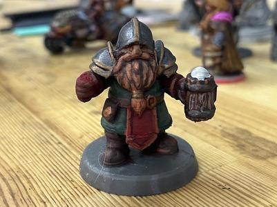 Dwarf Warrior with Ale Mug DnD 