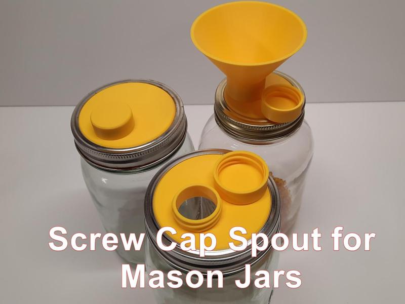Screw Cap Spout for Mason Jar Lid