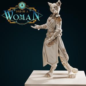 Tabaxi Monk – Amalya – 28/32mm and 75mm