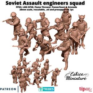 Soviet Assault engineers squad – 28mm