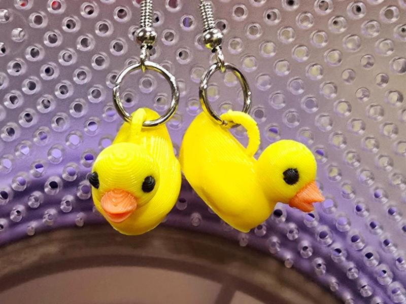 3D Duck earrings