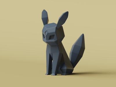 Low-poly Umbreon