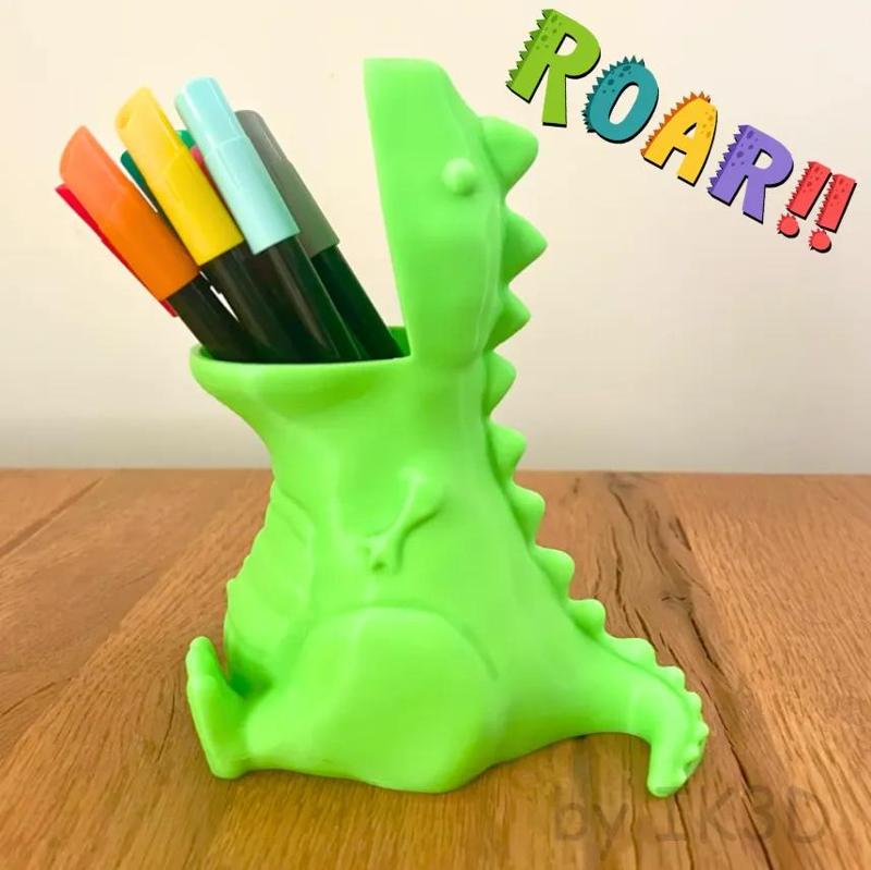 Chubby T-Rex Dino Pencil Holder / Pot No Supports