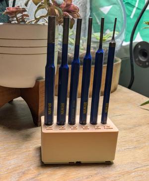 Irwin 6 Piece Pin Punch Set – Gridfinity Bin