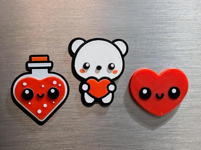Cute Valentines Day Heart Magnets – Layered Style