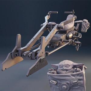 Speeder Bike 3D Printing Model | Assembly + Action