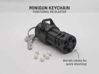 Minigun Keychain — Functional BB Blaster