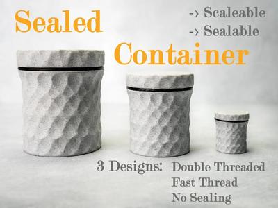 Container – Sealable, Screwable, Scaleable & Strong ! 3 Versions !