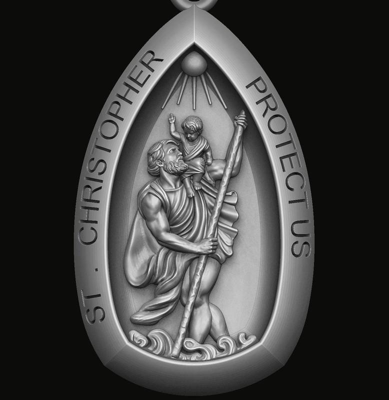 Saint Christopher Pendant 3D print model