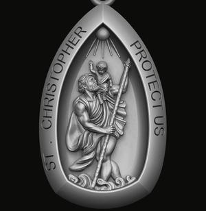 Saint Christopher Pendant 3D print model