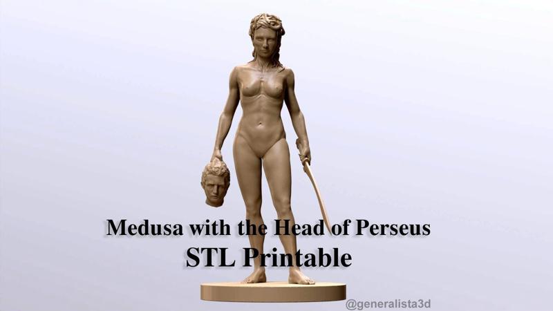 Medusa with the Head of Perseus Printable
