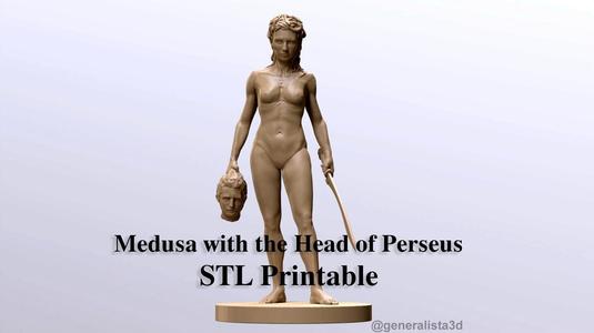 Medusa with the Head of Perseus Printable