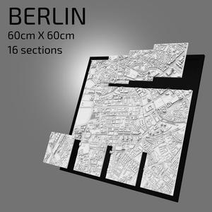 3D Berlin | Digital Files | 3D STL File | Berlin 3D Map | 3D City Art | 3D Printed Landmark | Model of Berlin Skyline | 3D Art