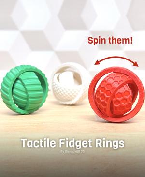 Tactile Fidget Rings (spinning fun toy)