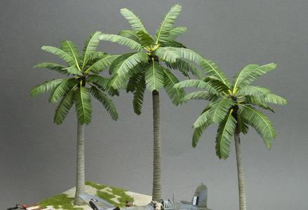 Coconut palm trees for 3D print