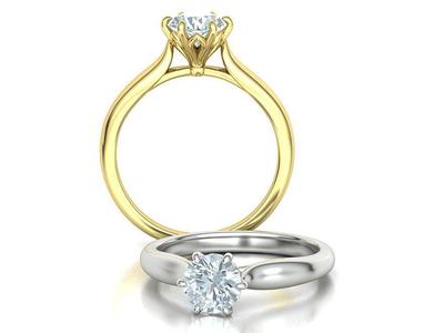 Solitaire Engagement Ring 1CT stone printable 3dmodel
